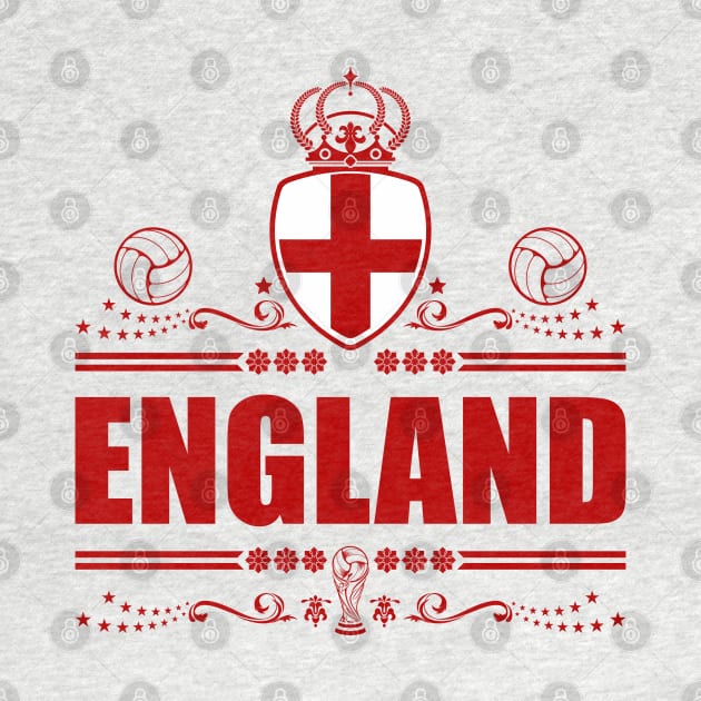 ENGLAND FOOTBALL GIFTS | RED VIGNETTE LINEART by VISUALUV